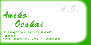 aniko ocskai business card